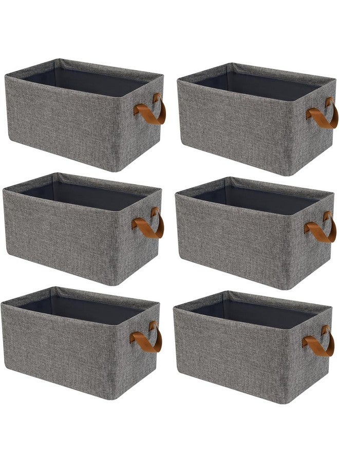 NESTIFY Foldable Storage Box for Clothes PACK OF 5 Wardrobe Organizer For Clothes Collapsible Clothing Basket With Handles & Metal Frame Clothes Organiser for Wardrobe Cloth Storage Box(26Liter-GREY) - Image 1