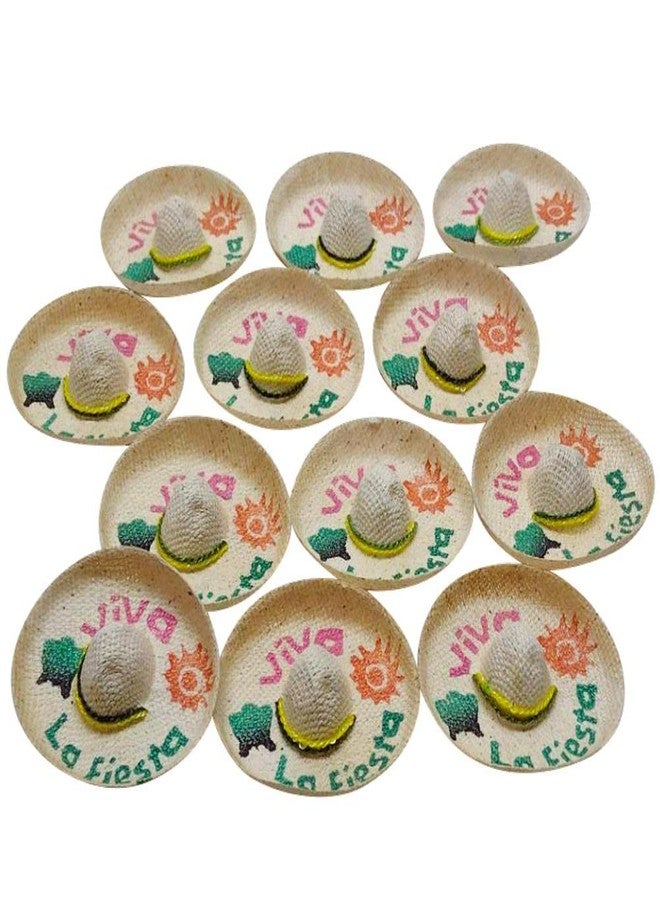 More Fiesta المزيد من Fiesta Mini Mexican Sombrero - عبوة من 12 قبعة صغيرة بعرض 2.25 بوصة لحفلة سينكو دي مايو للزجاجات (12) - Image 3