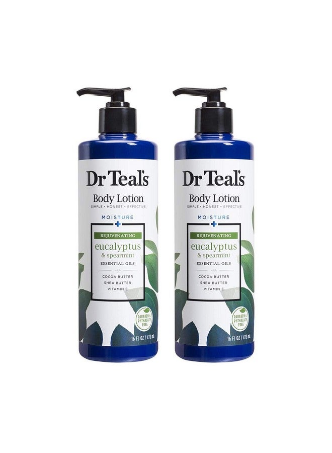 Dr Teal's Dr Teal's Body Lotion Moisture Rejuvenating Eucalyptus & Spearmint, 16 fl oz Pack of 2