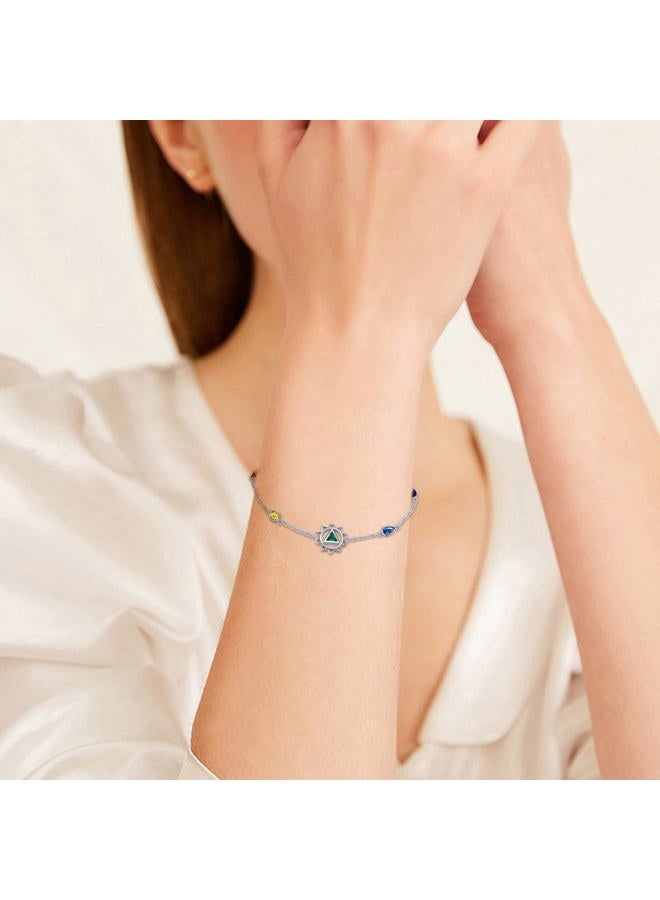 Approved Science AA Chakra Bracelet Sterling Silver Lotus Alcoholics Anonymous Bracelet Sobriety Recovery Symbol Jewelry for Women  - Image 2