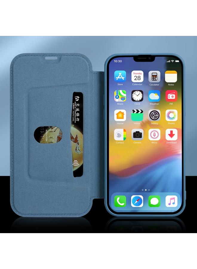 اس-توب جراب لهاتف iPhone 13 Pro مصنوع من جلد البولي يوريثان مع حامل وفتحة للبطاقات - Image 4