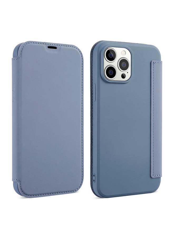 اس-توب جراب لهاتف iPhone 13 Pro مصنوع من جلد البولي يوريثان مع حامل وفتحة للبطاقات - Image 1