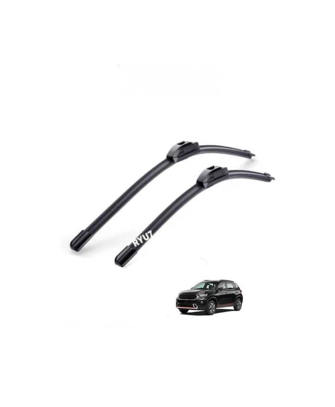 RYU7 Store RYU7® All Season Frameless/Soft Wiper Blades Fits For Kia Sonet 24"/600mm+16"/400mm(Pack of 2) - Image 1
