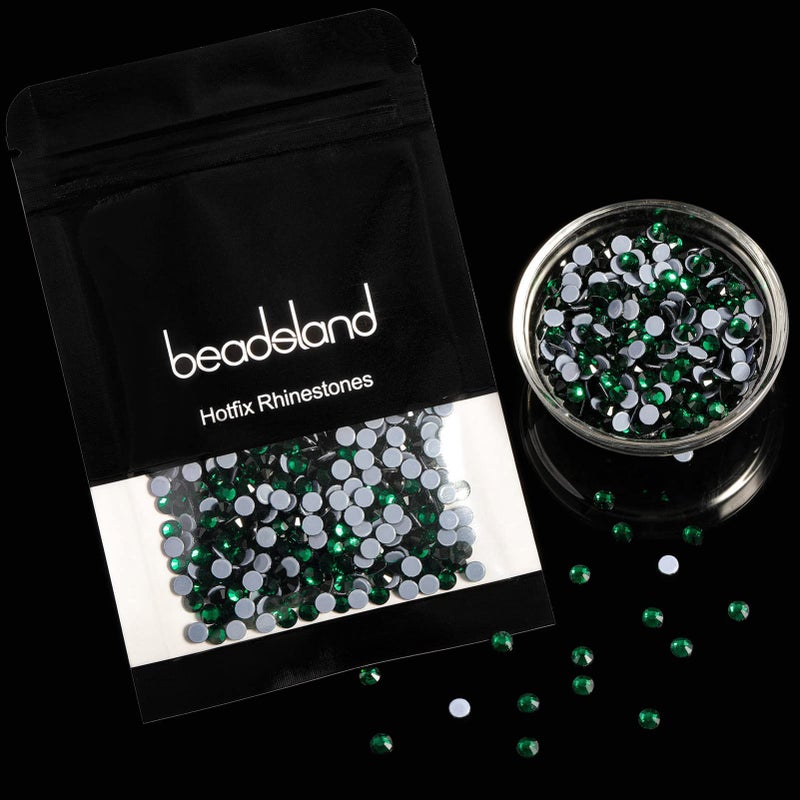 BEADSLAND بييدسلاند هوتفيكس راينستونز، 1440 قطعة من الراينستونز الكريستالية ذات الظهر المسطح للحرف والملابس وتزيين الديكور، إميرالد، SS20، 4.6-4.8 مم - Image 5