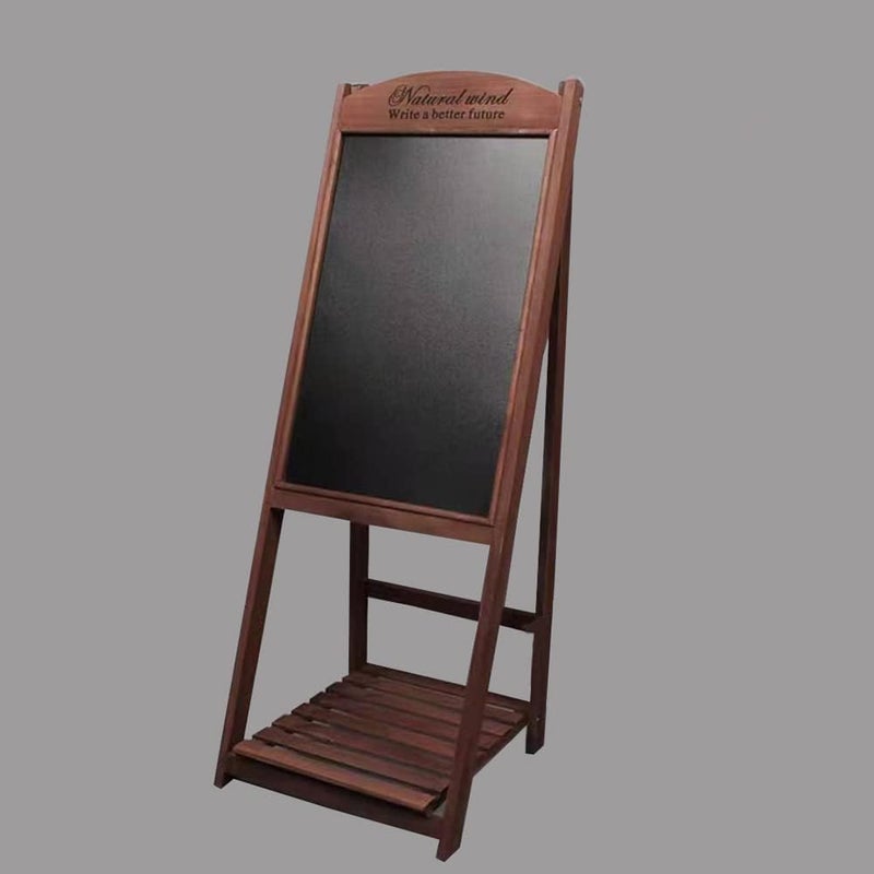 LINGWEI Chalkboard Wooden Foldable Black Board Hand Writing Chalk Board with Flower Pot Holder Notice Board Outdoor Display Stand For Home Bar Countertop Cafe Restaurant Wedding - Image 5