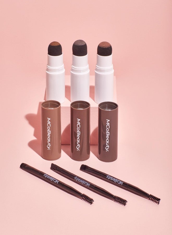 MCoBeauty Instant Brow Matte Finish Express Kit, Medium/Brown, Blendable, Long-Lasting, Vegan, Cruelty Free Cosmetics - Image 4