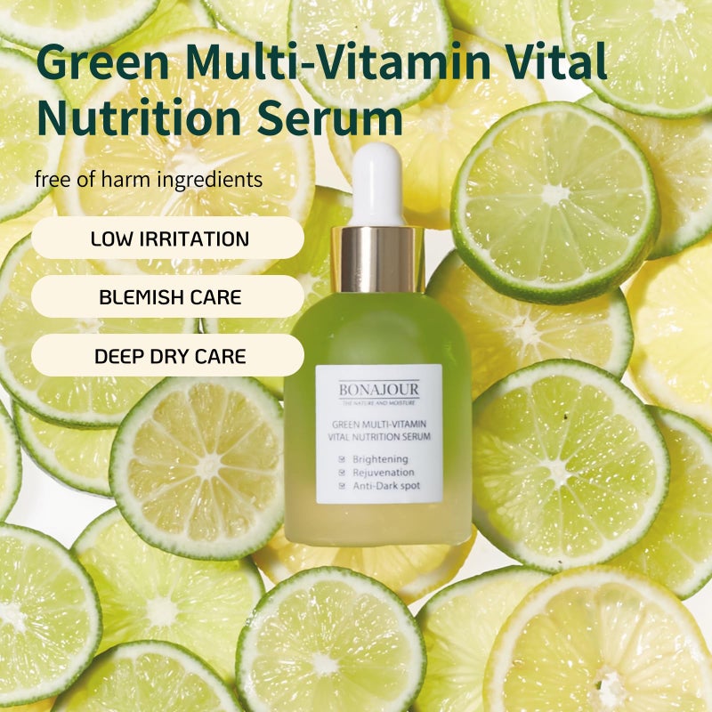BONAJOUR [BONAJOUR] Vegan Natural Green Multi Vitamin Serum for Face - 72% Vitamin, Anti Aging & Brightenging, Remove Dark Spot 1.18 fl. oz - Image 2