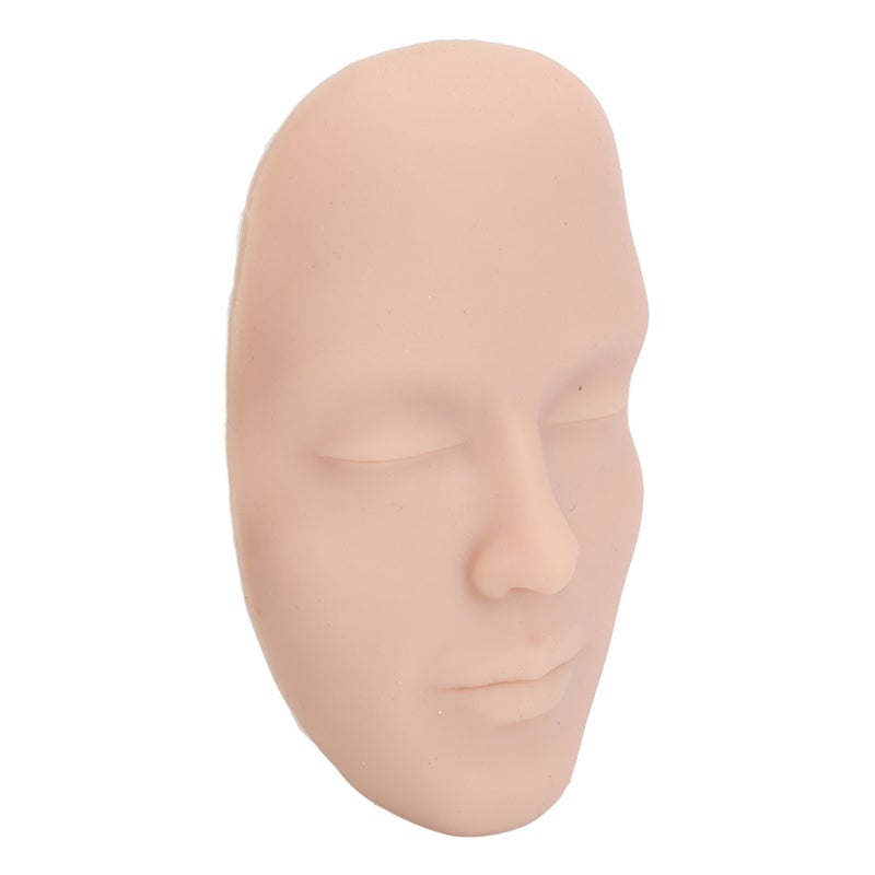 3D Makeup Practice Face Board Realistic Reusable Silicone Cosmetic Mannequin Face with 7PCS Brush for Beginner Medium Skin Color - Image 5