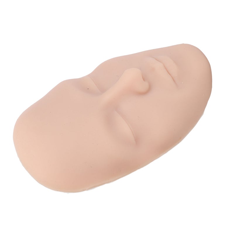 3D Makeup Practice Face Board Realistic Reusable Silicone Cosmetic Mannequin Face with 7PCS Brush for Beginner Medium Skin Color - Image 4