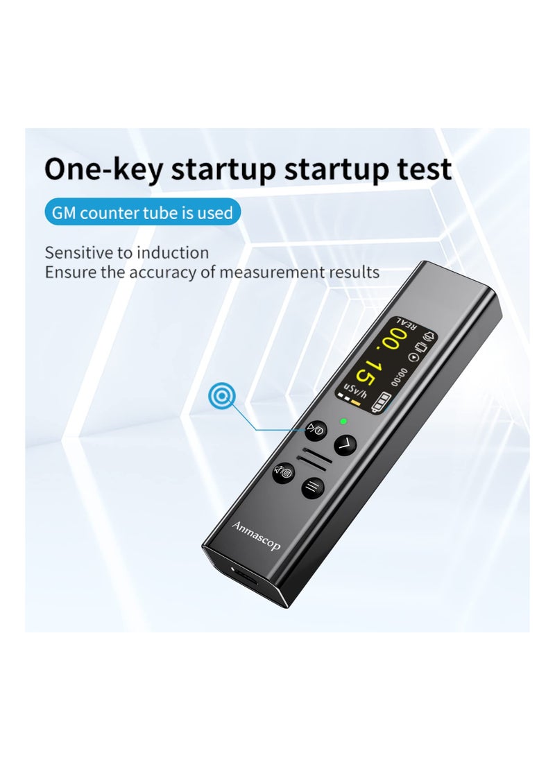 SYOSI - Geiger Counter Nuclear Radiation Detector,  High Accuracy Beta Gamma X-ray Nuclear Radiation Dosimeter,Handheld Radiation Dosimeter,Digital Radioactive Tester with Sound Light Alarm - Image 1