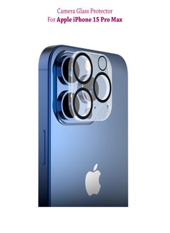 Camera Lens Glass Protector For Apple iPhone 15 Pro Max - Black
