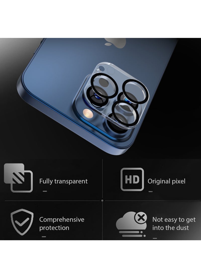 Generic - Camera Lens Glass Protector For Apple iPhone 15 Pro Max - Black - Image 1