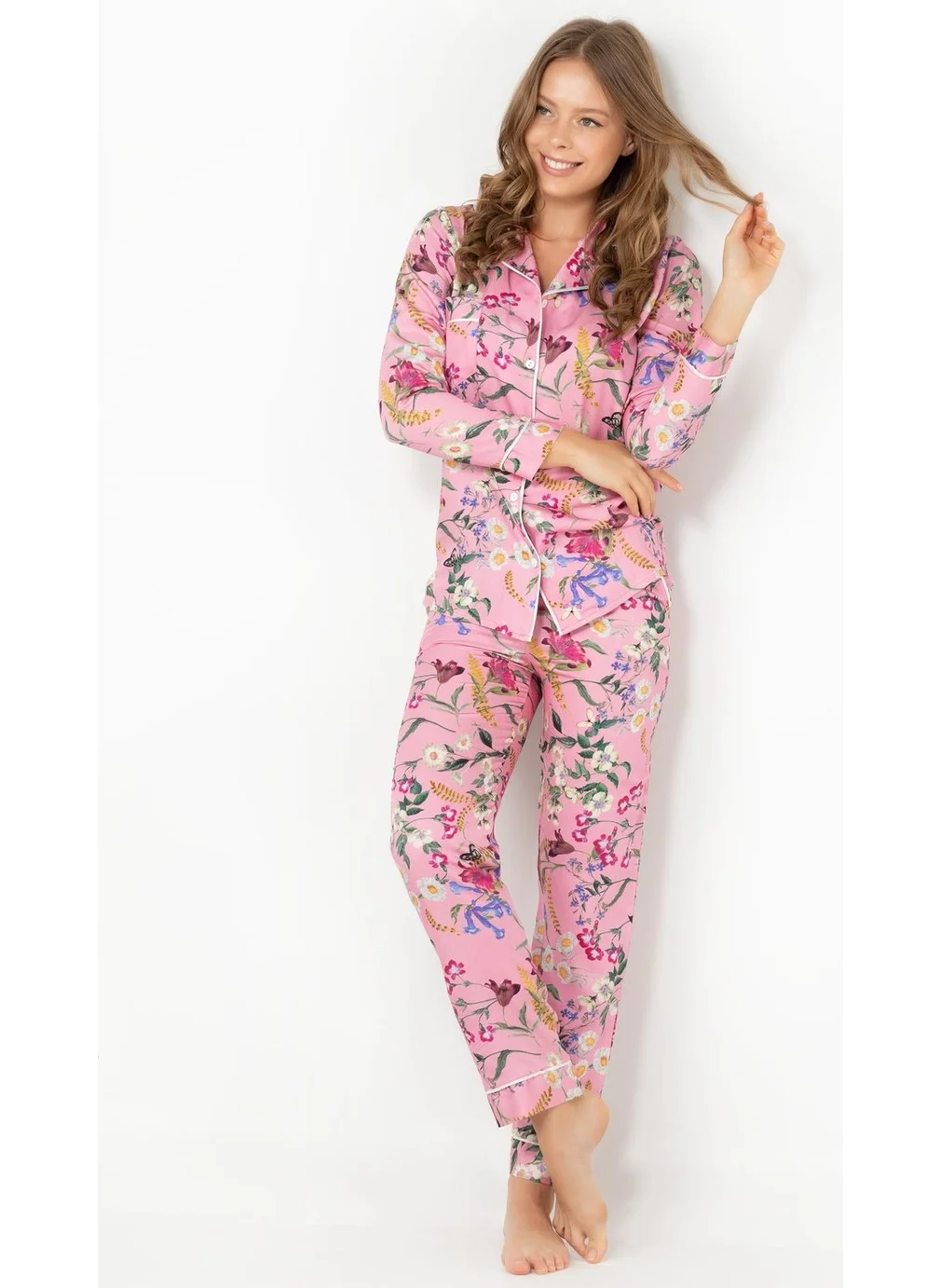 دو رى مى Rosy Long Sleeve Women's Pajama Set