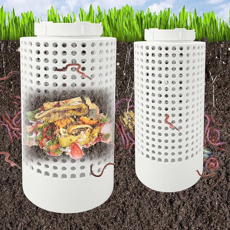 160MM Round Hole Weatherproof Indoor Outdoor Composter Efficient Compost System For Sustainable Gardening - Image 4
