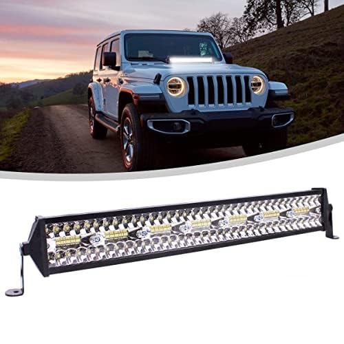 SORAX 21 Inch Light Bar 6000K Off-Road Spot Flood Combo Led Bar Light Waterproof compatible for Truck, 4X4, ATV, Boat, Jeep, LED Light Bar White (1Pcs) - Image 1