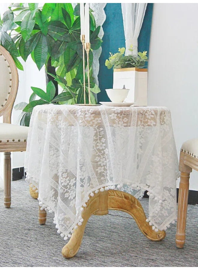 FridayIn French Lace Tablecloth with Embroidery Effect Dessert Table Party Table cover - Image 2