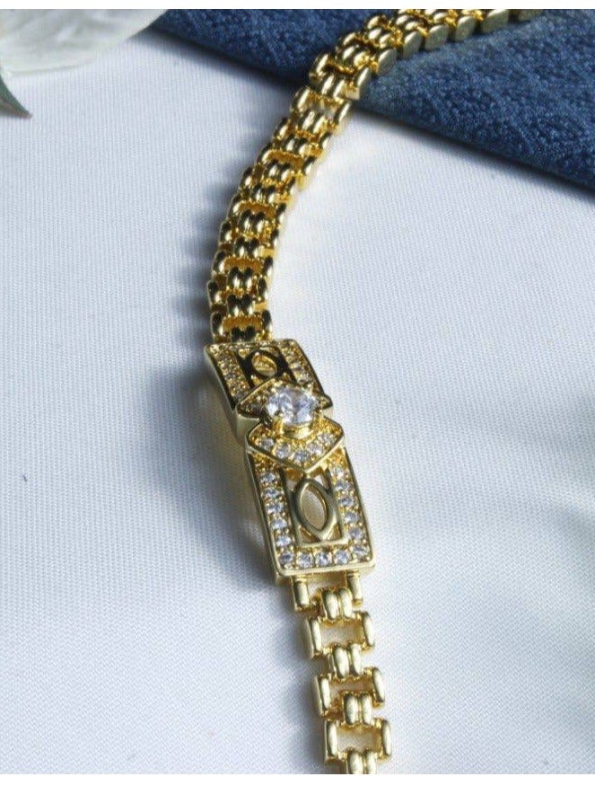 R-A68 سوارة نسائية عصرية مطلية بالذهب عيار 21 - Image 3