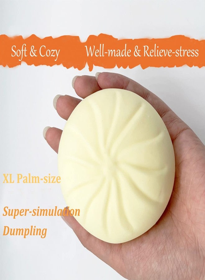 Holgosiu Dumpling Squishy Stress Ball Fidget Toys Squeeze Dough Ball Squishy Bun Anxiety Relief Adult Squeeze Toy Novelty Dumpling in Steamer Fidget Sensory Miniature Anti Stress ADHD ADD - Image 3