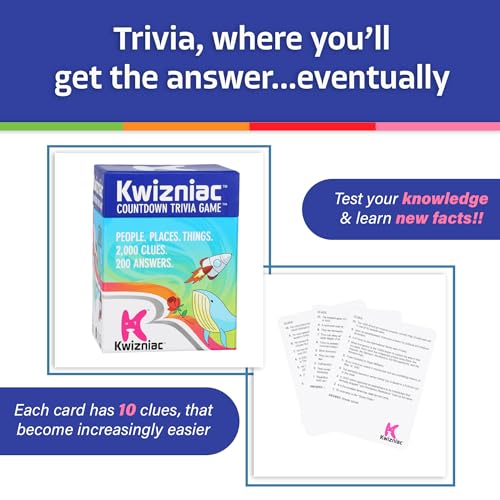 Continuum Games Kwizniac by Continuum Games Trivia Countdown Card Game 10 Clues in Decreasing Order of Difficulty - Image 5