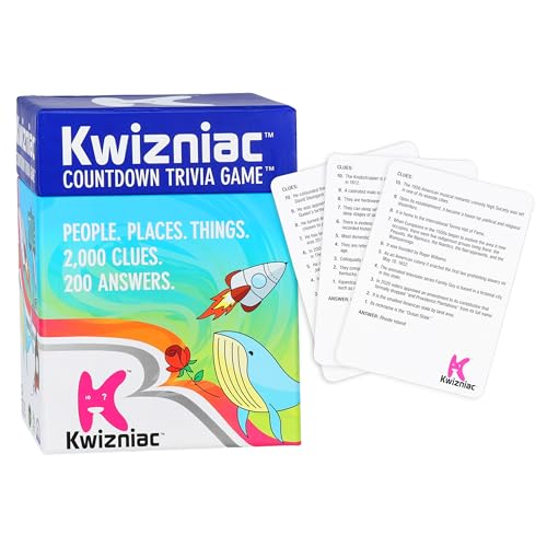 Continuum Games Kwizniac by Continuum Games Trivia Countdown Card Game 10 Clues in Decreasing Order of Difficulty - Image 1