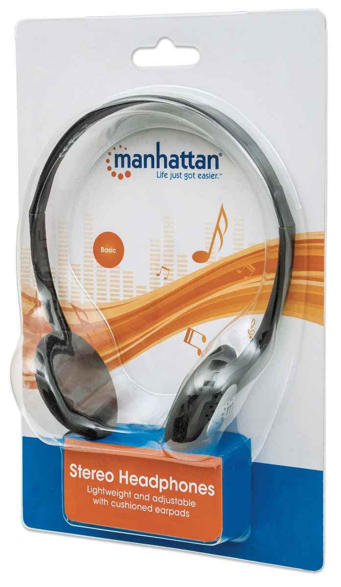 Manhattan On-Ear Wired Stereo Headphone - Long 6ft Cable, Single 3.5mm Plug, Lightweight, Adjustable Headbandâ€“for Walkman, CD Player, Computer -177481 - Image 2