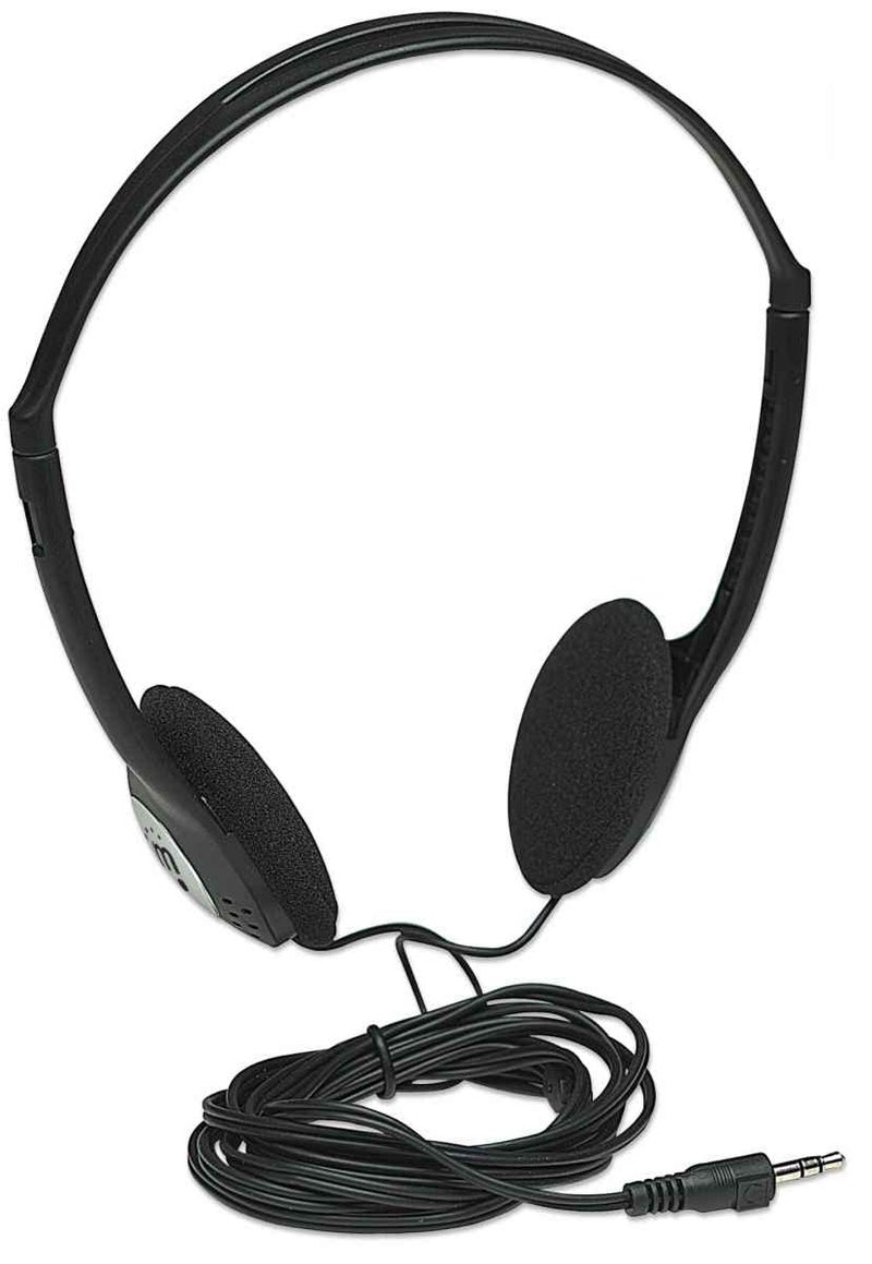 Manhattan On-Ear Wired Stereo Headphone - Long 6ft Cable, Single 3.5mm Plug, Lightweight, Adjustable Headbandâ€“for Walkman, CD Player, Computer -177481 - Image 3