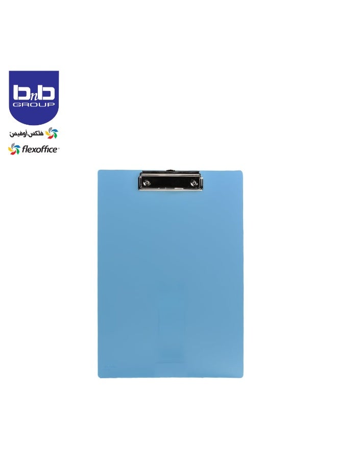 FLEXOFFICE Plastic Clipboard Writing Pad Profile Clip FO-CB04 Blue - Image 1