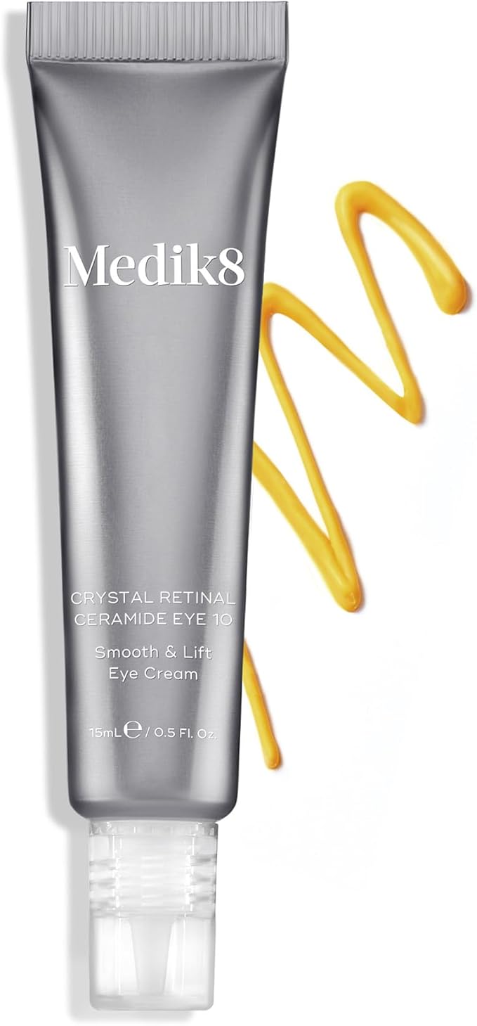 Medik8 كريم العين ميديك8 كريستال ريتينال سيراميد 3 لمكافحة الشيخوخة والتجاعيد، كريم رفع سلس للعين 003، قوة ريتينال 11x أسرع من الريتينول للمستخدمين الجدد لفيتامين A 15 مل - Image 1
