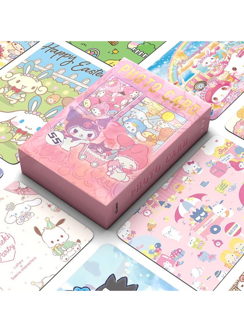 50-Piece Sanrio Laser Photo Cards - Image 1