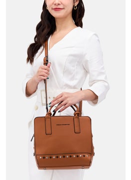 French Connection Women Brand Logo Crossbody 27 L x 24 H x 8 W cm, Brown  - Image 2