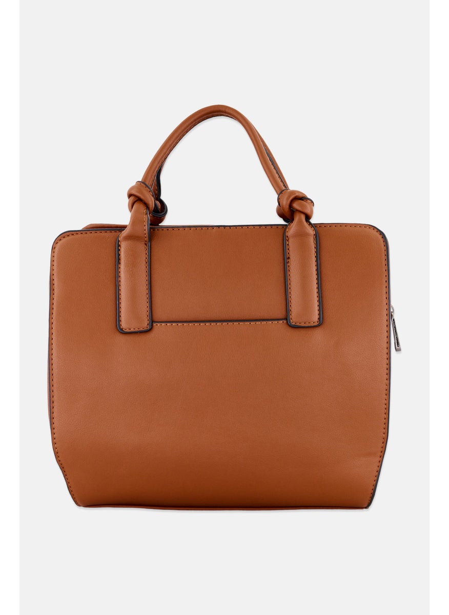 French Connection Women Brand Logo Crossbody 27 L x 24 H x 8 W cm, Brown  - Image 4