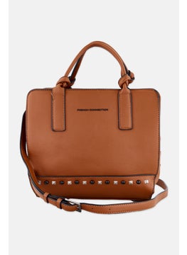 French Connection Women Brand Logo Crossbody 27 L x 24 H x 8 W cm, Brown  - Image 3