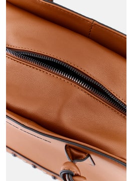 French Connection Women Brand Logo Crossbody 27 L x 24 H x 8 W cm, Brown  - Image 5