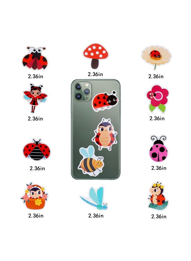 Cleverplay 100 Pack Ladybug Stickers, Lady Bug Party Favors, Birthday Decorations - Image 4