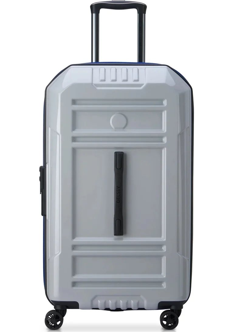 DELSEY Paris Rempart 73 cm Hardcase Expandable 4 Double Wheel Flex Check-In Luggage Trolley Case Trunk - Storm Grey Glossy