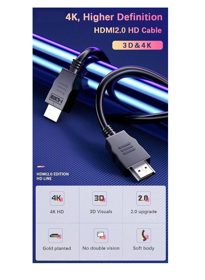 Kuwes HDMI 2.0 4K @ 60Hz M/M PVC High-Speed HDMI Cable with 24K Gold Plated Connector and Ethernet 3M - Image 4