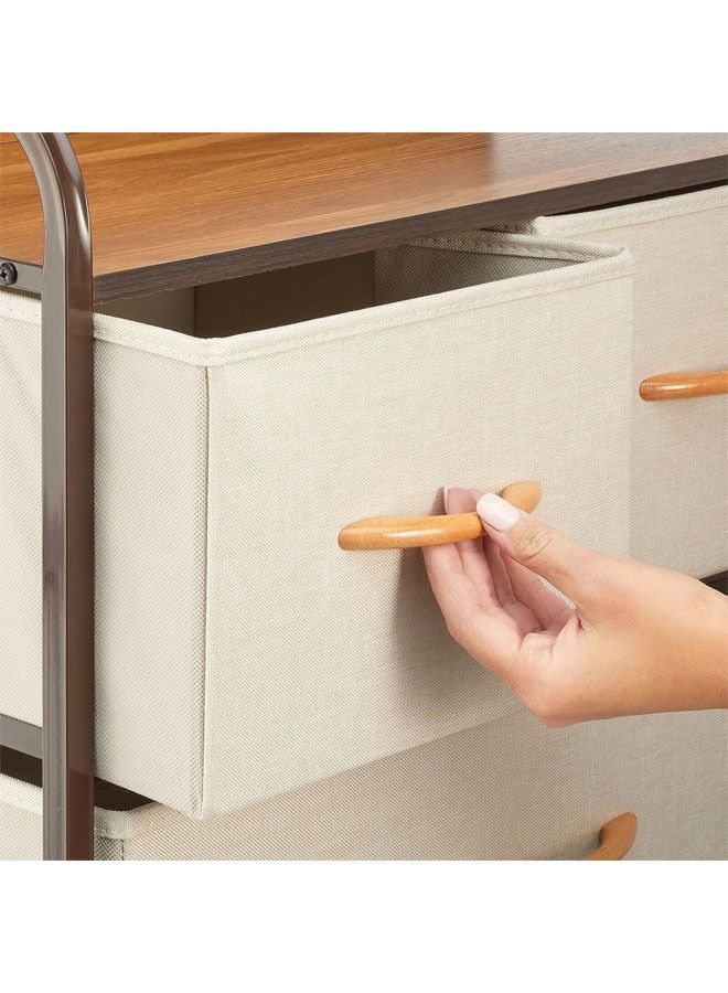 Cady One Modern Design Storage Drawers with Shelf, 5 Storage Drawers Drawer Organizer Closet Shelves, Durable Steel Frame and Easy-Pull Out Wooden Top - Organization Unit for Home, Office, and College Dorm - Image 5