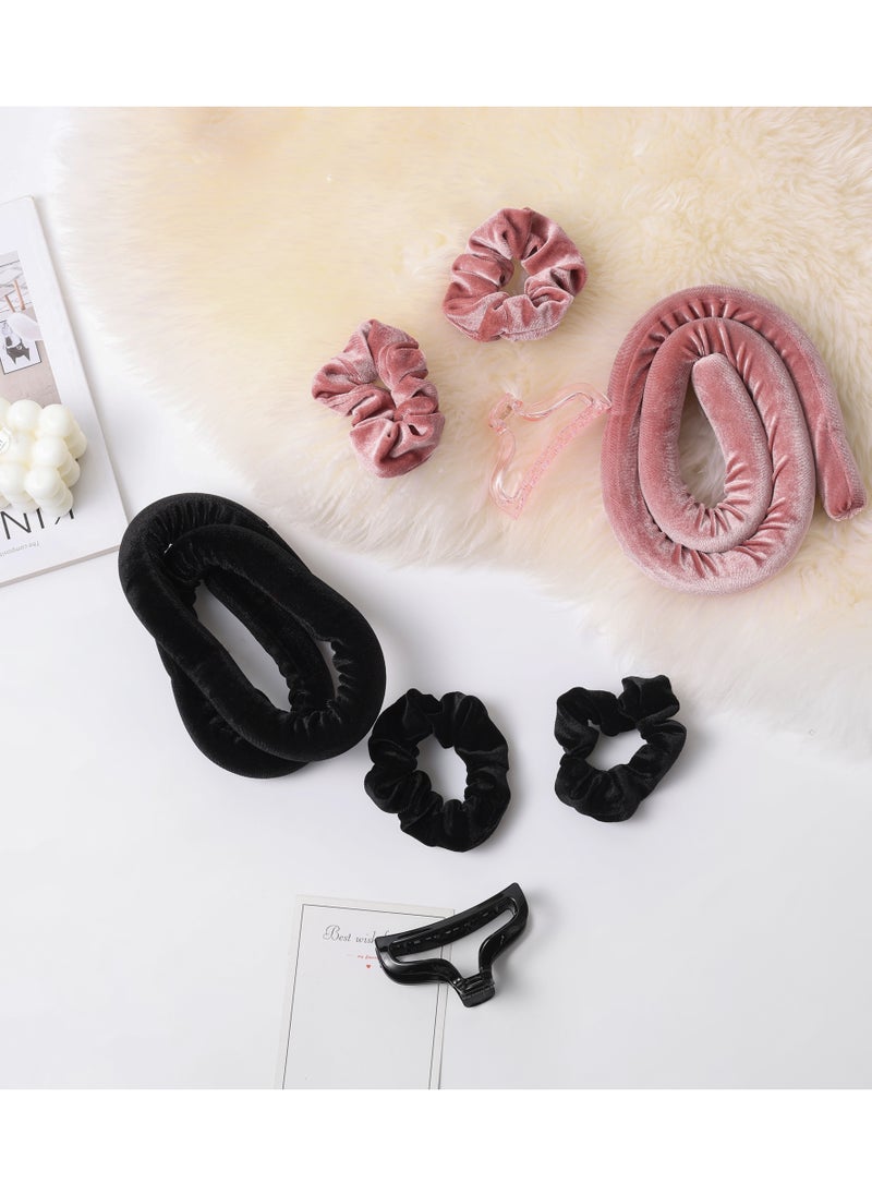 Sister Young - Sister Young LISA Hair Roller - Heatless Curling Set for Effortless, Frizz-Free Waves & Curls | Comfortable Overnight Sleep-In Hair Curlers | Includes 2 Scrunchies & Hair Clip (Black, One size) - Image 1