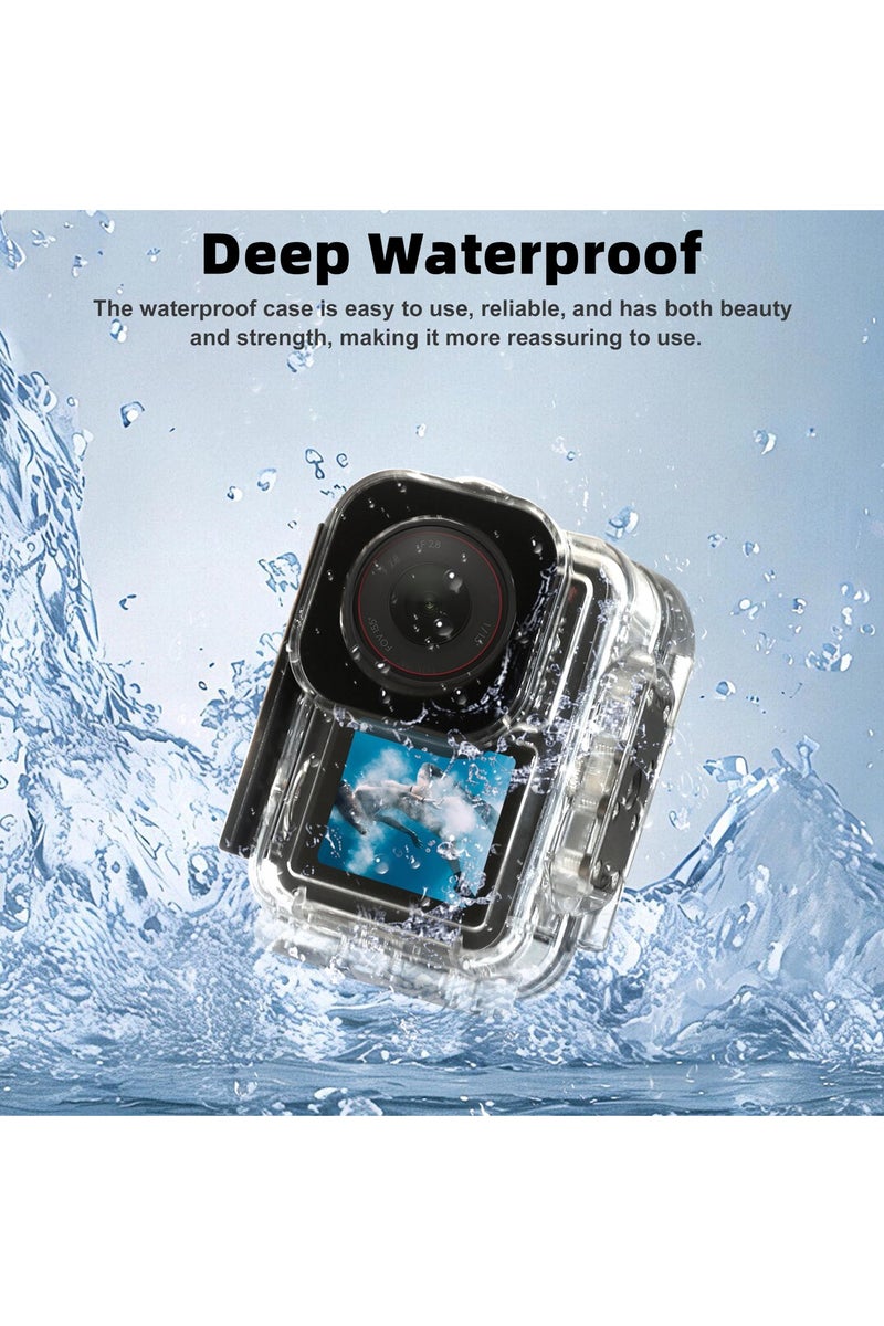 196FT/60M Underwater Waterproof Case with Magnetic Quick Release Interface for DJI Osmo Action 5 Pro Action 4 3 Camera Protective Cover Invisible Diving Action Shell Accessory - Image 3