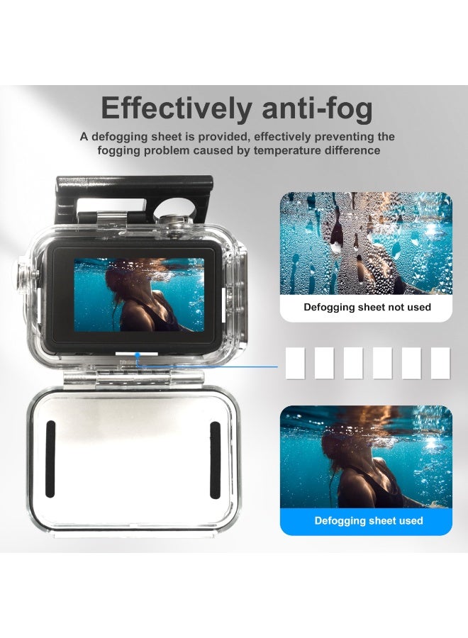 196FT/60M Underwater Waterproof Case with Magnetic Quick Release Interface for DJI Osmo Action 5 Pro Action 4 3 Camera Protective Cover Invisible Diving Action Shell Accessory - Image 4