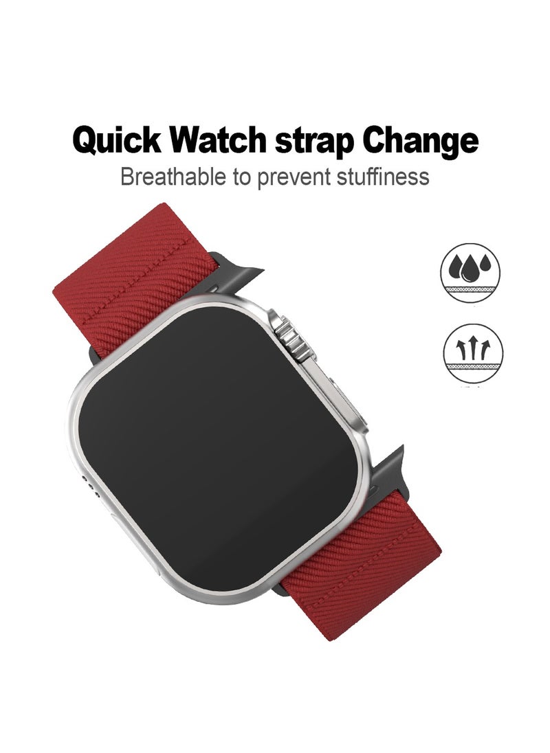 TEMPO Nylon Sport Band compatible with Apple Watch and Whoop 4.0, Hybrid watch band - Odor-resistant breathable sport Strap adjustable fabric wristband for Whoop 4.0 and iWatch 49mm, 46mm, 45mm, 44mm, 42mm  - Image 4