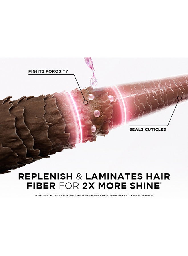 L'OREAL PARIS Elvive Glycolic Gloss Sulphate Free Shampoo 200ml + 5-minutes Lamination Rinse-off  200ml + Conditioner 150ml - Image 3