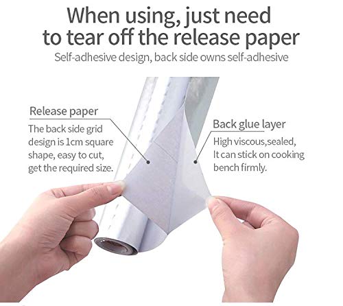 BLINE Oil Proof Self-Adhesive Anti-Mold and Heat Resistant Backsplash Aluminum Foil Stickers/Wallpaper for Kitchen Walls Cabinets Drawers and Shelves (2 m) - Image 4