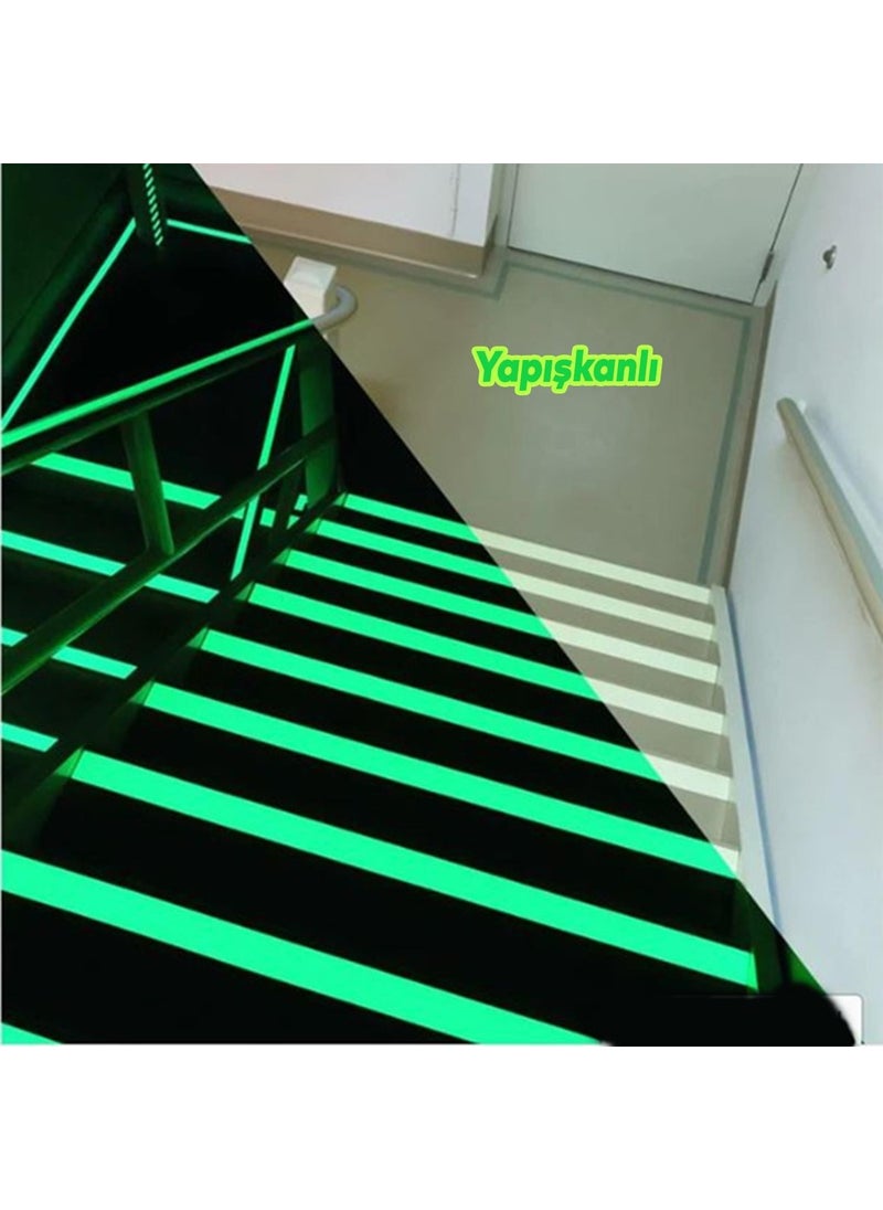 Nzb Night Glowing Photolumen Width 10 cm Reflective 1m Warning Green Phosphorescent Reflective Flat Strip Tape  - Image 4
