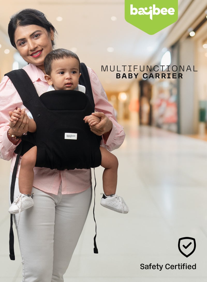 بيبي حاملة أطفال كوزي نيست لحديثي الولادة | حقائب حمل للأطفال من عمر يوم إلى سنتين مع دعم ثلاثي النقاط وراحة على شكل حرف X | حقيبة حمل كنغر بتصميم وضعية M مع دعامة قابلة للطي للرقبة | حقيبة حمالات أطفال بوزن أقصى يصل إلى 15 كجم، لون أسود - Image 2