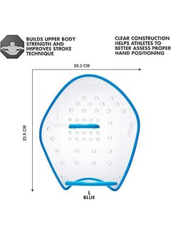 TYR Catalyst Stroke Training Paddles for Swimming (Blue,Large)  - Image 3
