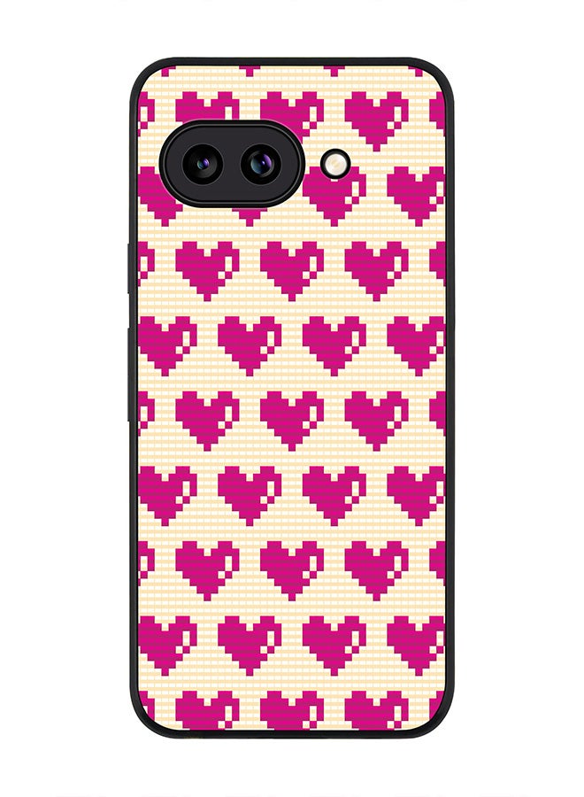 Stylizedd For Google Pixel 9a Case,Slim fit Camera Protection, Shockproof Thin Phone cover  - Pixel Hearts