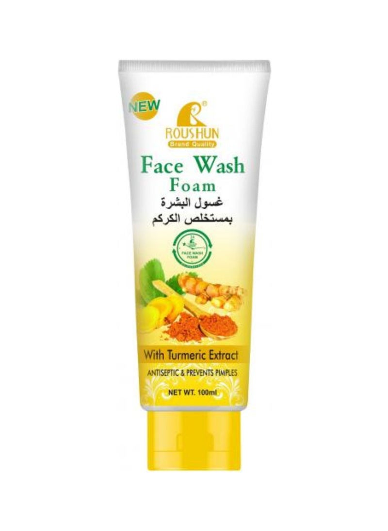 D Beauty - 100ML Turmeric Face Wash Foam, Dark Spot Clearing & Boosts Skin Radiane, Facial Wash with Turmeric Extract Antiseptic Prevents Pimples, Acne, Leaving Skin with Natural Glow, All Skin Type Men & Women - Image 1
