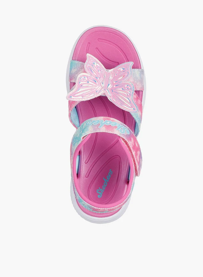 SKECHERS Girls Jumpsters Hook & Loop Sandals - 303109L-Pkmt-Cp