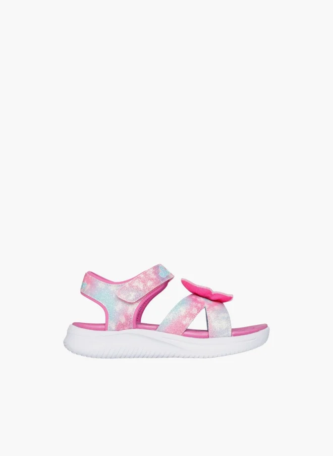 SKECHERS Girls Jumpsters Hook & Loop Sandals - 303109L-Pkmt-Cp